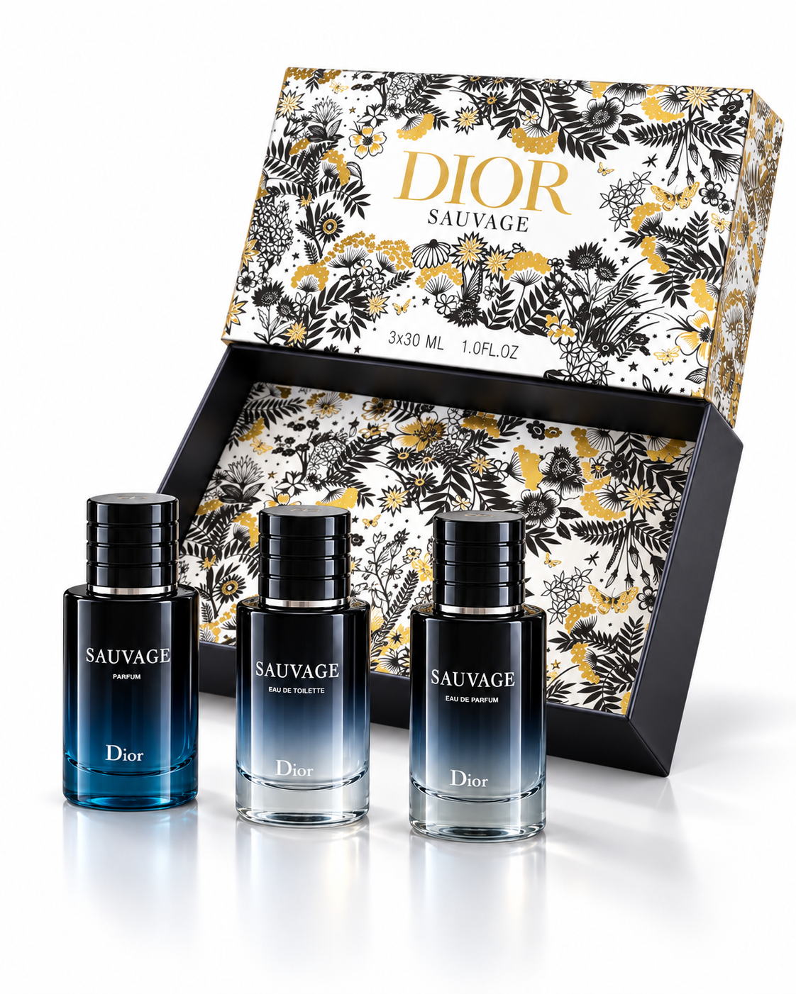 Dior Sauvage 3-Piece Gift Set 3 x 30ml | EDT, EDP & Parfum for Men