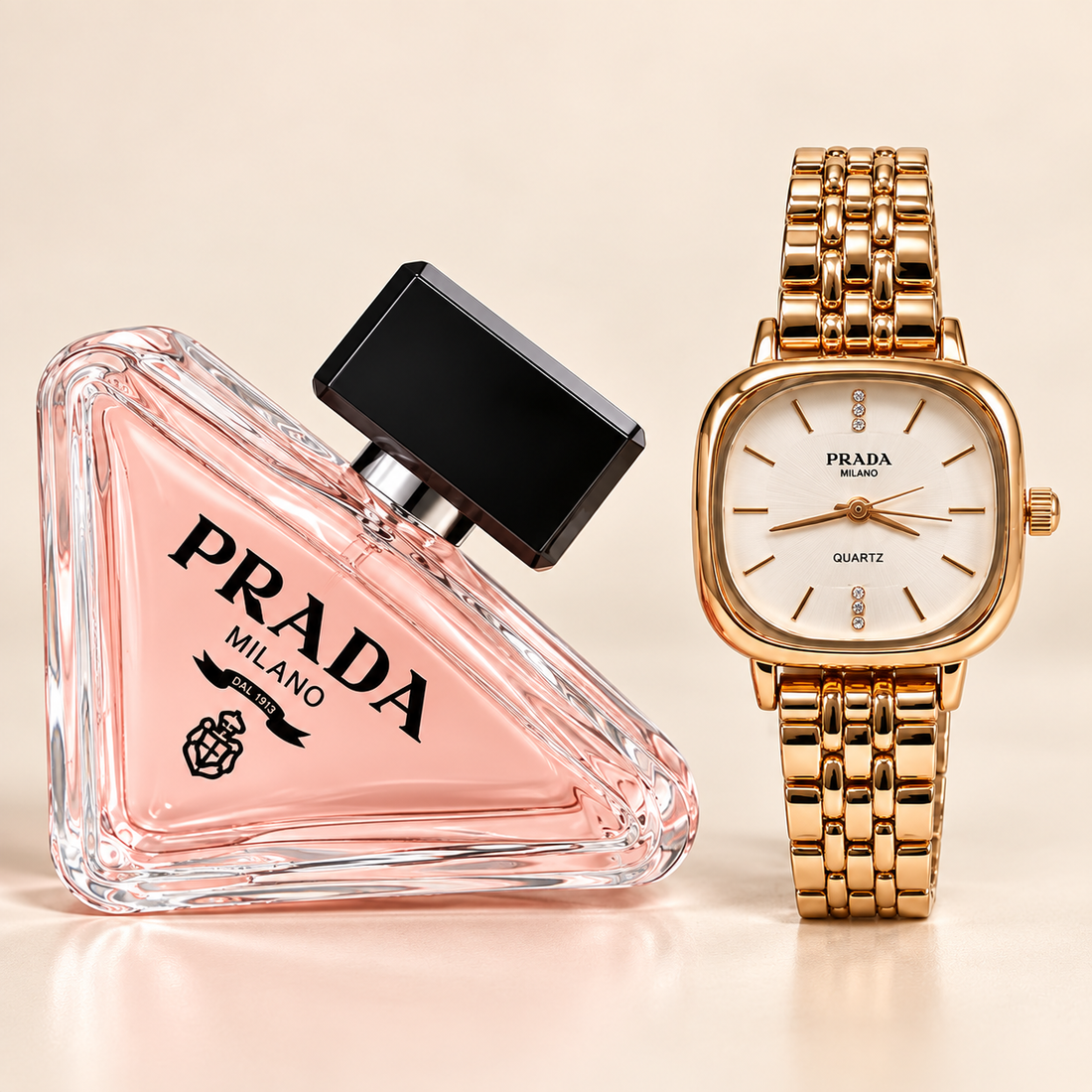 Intense Eau De Parfum & Watch Gift Set for Women – Floral Fragrance with Stylish Wrist Watch Combo