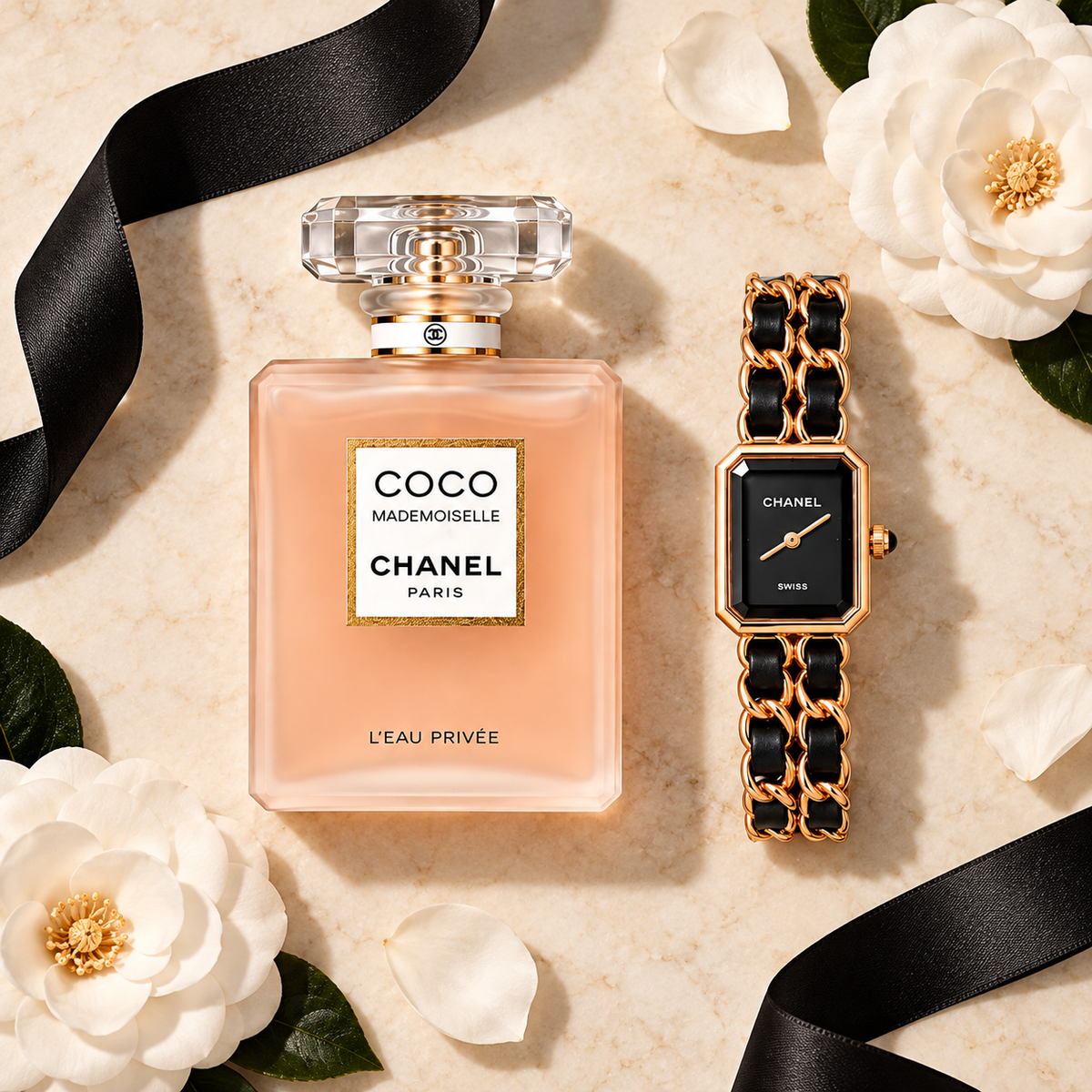 Chanel Coco Mademoiselle & Watch Gift Set for Women – Elegant Fragrance and Stylish Timepiece Combo